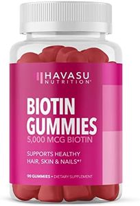 Biotin Gummies for Hair Skin and Nails - 5000mcg Biotin (Vitamin B7) - GLP-1 Nutritional Support to Promote Hair Skin Nail Health for Women and Men - Biotin Supplement - Strawberry Flavor, 90 Gummies