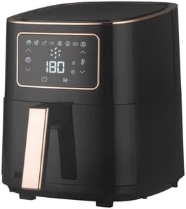 Healthy Choice 7L Digital Air Fryer - Multi-Use, Black with Rose Gold trim. Non-Stick, 8 Programs, Dishwasher Safe. Power: 1700W. Temp: 80-200°C. Time: 1-60 mins. Defrost: 50-90°C