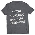 lepni.me Mens T-shirt Make Your Own Personalised Design With Favorite Photo or Custom Text (XL Graphite Multi Color)