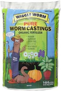 Unco Industries Wiggle Worm Soil Builder Earthworm Castings Organic Fertilizer, 15-Pound
