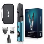 KENSEN 3-in-1 Body Groomer for Men, Body Hair Trimmer, Men's Groin & Pubic Hair Trimmer, Wet/Dry Cordless Waterproof Male Hygiene Razor, Men's Gift