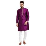 SOJANYA (Since 1958 Men's Jacquard Silk Kurta & Churidaar Pyjama