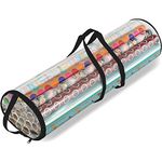 Ram® Black Christmas Cylinder Gift Wrap Storage Clear Bag Wrapping Paper Organiser Xmas Christmas Tidy – Stores Baubles Tinsels Lights Bows Heavy Duty Material- Holds 30 ROLLS