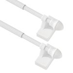 Magnetic Curtain Rods for Metal Doors，No tools required,Multi-Use Adjustable Appliance for Windows Iron Steel Places，16-28 Inch，2 Pack,White