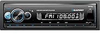 BLAUPUNKT Irvine70 Multimedia Car Stereo - Single DIN LCD Display with Bluetooth Streaming, Hands-Free Calling, MP3/USB Front Aux, AM/FM Receiver - Detachable Faceplate