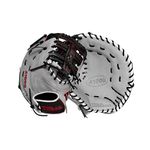 WILSON 2024 A1000 1620 12.5” Baseball First Base Mitt - Silver/Black/Red, Left Hand Throw