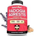 Nutrivein Fadogia Agrestis with Tongkat Ali & Turkesterone Supplement 1100mg - Premium Blend for Optimal Performance, Strength and Workout Recovery