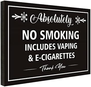 No Smoking Sign for House, No Vaping Sign for Home, Use for Office or Business Front Door Warning Reminder Signs, Smoke Free Restaurants & Gas Stations Wall Decor Use 3.55" x 5.15" - PMA014