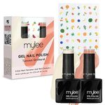 Mylee Gel Nail Polish Duo Colour Set 2x10ml – Tuscan Orchard – Salon Quality Kit with Nail Art Stickers, UV/LED Manicure Pedicure for Professional, Salon & Home Use, Long Lasting & Easy to Apply