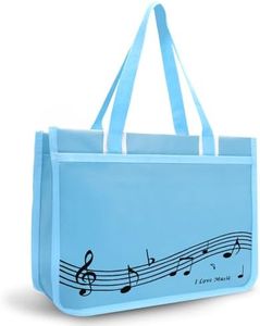 BestSounds Piano Bag, Zipper Waterproof Music Book Tote Bag Piano Accessories for Women, Gifts for Musicians