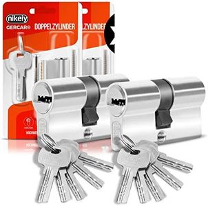GERCAR Profile Cylinder Lock 45/45 Double Cylinder Door Lock with 10 Keys Set of 2 Length 90 mm A:45 B:45 Set of 2
