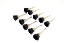 TEMO 10 pc Nylon Plastic Bristle 1/2 Inch Cup Wire Brush #404 1/8 Inch Shank for Dremel Rotary Tools