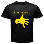 Midnight Oil Rock Band Logo Men's Fashion Graphic Tee T-Shirt Black