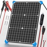 POWOXI 30W 12 Volt Solar Car Battery Trickle Charger Maintainer Waterproof Solar Panels Kit 12V Batterys, 30Watt Solar Panels for RV Boat Car Motorcycle Snowmobile