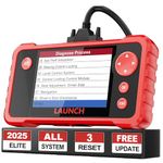 LAUNCH CRP123 V2.0 Plus [2025 New Model] All System Scan Tool with 3 Reset Oil Service/Throttle Relearn/SAS Reset,OBD2 Scanner Diagnostic Tool,Lifetime F-Ree Update