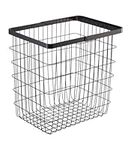 YAMAZAKI home 3163 Laundry Basket Large Storage Hamper, Black