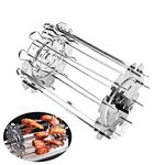 OKUYAN Rotating Kebab Skewers Stainless Steel Roaster Rotisserie Skewers Needle Cage Oven Kebab Maker Grill Includes 10 Skewers Fits for Most Air Fryer Oven Rotisserie Grill