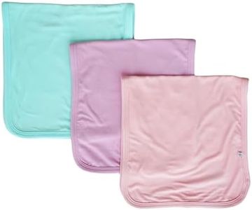Caden Lane Premium Baby Burp Cloths, Ultra Soft & Absorbent, Gender Neutral for Newborn, Boy & Girl, Essentials for Feeding & Teething, Machine Washable, 3-Pack, Brights