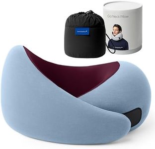 Ostrichpillow Go Neck Pillow, Travel Pillows for Airplanes, Premium Memory Foam Travel Pillow, 360º Ergonomic Design, Asymmetrical Sides, Travel Bag Included, Washable Modal Cover