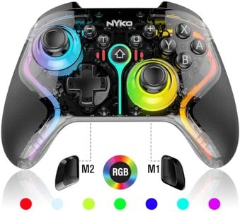 Nyko PlayPad Glow™ Full-Size Wireless RGB Controller for Nintendo Switch™ | Customizable Lighting & Dual Rumble Feedback | 6-Axis Controller | 20-hr Battery Life