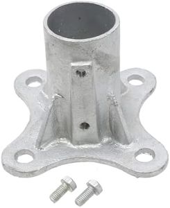 NMI Fence - 2" Floor Flange w/ 2 Set Screws (Chain Link Fencing or Steel Round Posts) - Malleable - Pack of One