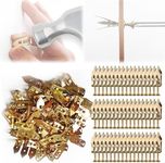 Self-Drilling Anchors Screws, Upgrade Expansion Screws Set Premium Drywall Anchors and Screws Kit, Easy Application No Drill or Holes in Wall Zinc Plated Steel Self-Drilling Anchors (100pcs)