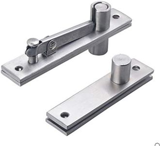 Tiberham Door Pivot Hinge, 2Pcs 360 Degree Rotation Hidden Door Shaft Pivot Hinges, Heavy Duty Stainless Steel Concealed Rotating Door Hinge with Fixing Screws (130 x 25 mm)