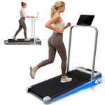 Yagud Walking Pad with 8% Incline, 3 in 1 Treadmill for Home & Office, 2.5HP Under Desk Treadmill with Handle, Portable Treadmill with Remote Control & Led Display, No Installation