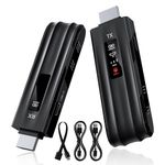 Aceele Wireless HDMI Transmitter and Receiver, 4K Decode 1080P Output, Wireless HDMI Sender Extender with LCD Screen, 165FT Range, 2.4G&5G, for PC/DV/HDTV/Projector/TV Box, No Need App/Bluetooth