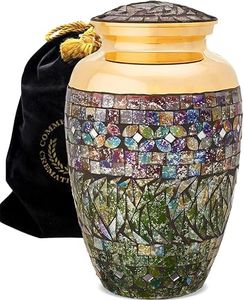 Cracked Glass Urns for Ashes Adult Male Large XL or Small Urns for Human Ashes Adult Female for Home or Burial Cremation Urns for Adult Ashes