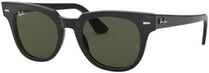 Ray-Ban Rb2168 Meteor Square Sunglasses, Black/G-15 Green, 50 mm