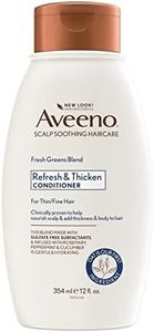 Aveeno Fresh Greens Blend Natural Volumising Conditioner for Fine Hair 354ml | Refreshes strands| Soothes scalp| Adds appearance of thickness & body to thin hair.