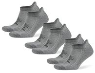 Balega Hidden Comfort Performance No Show Athletic Running Socks for Men and Women (3-Pack), Charcoal, Large