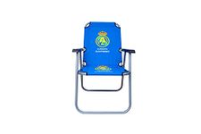 COSKIRA Portable Folding Outdoor Home Camping Lounge Beach Reclining Garden Chair Beach Sun Lounger Recliner Chairs with Armrest Folding Chair Reclining Deck Chairs Garden Adjustable Chair (Blue)