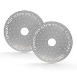 MHW-3BOMBER 58.5mm Espresso Puck Screen with Round Hole 2pcs, 0.8mm Thickness Metal Coffee Filter, Reusable Espresso Filters Compatible with La Marzocco/Gaggia,FG7011-OS