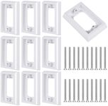 Kanayu 10 Pieces Electrical Box Extender Shallow Surface Box Extender Non Metallic Box Extender, 1 Gang, White