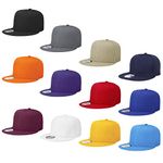 Falari Wholesale 12 Pack Snapback Hat Cap Hip Hop Style Flat Bill Blank Solid Color Adjustable Size, 12-pack Assorted #1, One Size