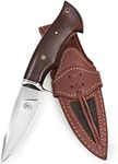 BIGCAT ROAR Handmade Hunting Knife - Bushcraft Fixed Blade Hunting Knife with Sheath and Walnut Wood Handle - 25.4 cm EDC Knife - Predator Hunter D2