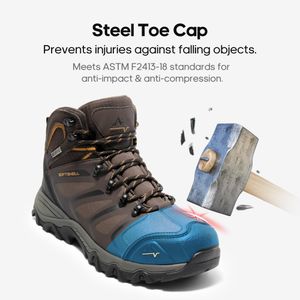NORTIV 8 Waterproof Hiking Boots – Men’s Outdoor Trail Shoes, Size 11