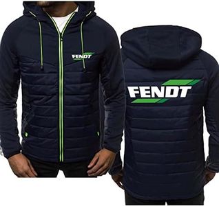 GLLUSA Sweat à Capuche pour Hommes pour Fendt Print Lightweight Long Sleeve Sweater Jumpers Jackets Coat Athletic Fashion Patchwork Top à Capuche Spring Full Zip up Pullover Cardigan-A||M