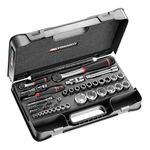 Facom 1/4 1 6/4 inch Metric Box Set R-S. 161B Facom-55 Pieces-Rs.161-2 inches, Acier inoxydable, Black, 55 Teile