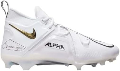 Nike Men's Alpha Menace Pro 3 Mid Football Cleat Size 9.5 (White)