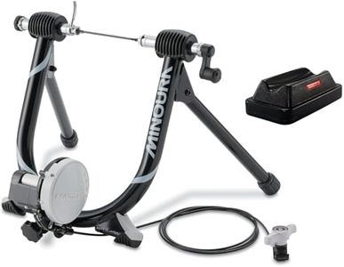 Minoura MagRide Bicycle Trainer with Remote and Riser Block, Black, 26 to 700c, Made in Japan