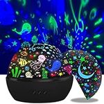 KEVAP Night Light Kids,360° Rotating Starry Night Light Projector for Babys,Ocean Wave Projector for Kids Toddlers,Christmas Gifts Stocking Stuffers for Kids,Boys Girls Bedroom Decor, Black