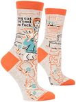 Blue Q Women's Funny Crew Socks - F