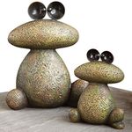 Bits and Pieces - Two Frogs Sculpture - Décor for Your Garden, Lawn or Patio - Durable, Weather Resistant Polyresin Statue