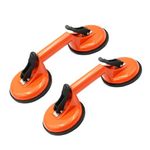 SIBY Glass Suction Cups Aluminum Vacuum Handle Glass Holder Hooks to Lift Large Glass | Orange Glass Suction for Handing Glass | 2 Heads Adjustable Suction Lifter for Stone Ceramic Tile