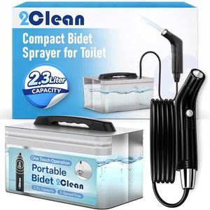2Clean Portable Bidet, Portable Bidet for Travel, Travel Bidet Portable Sprayer, Portable Bidet for Women, Bidet Portable for Personal Care, Portable Bidet for Toilet, Electric Portable Bidet for Men
