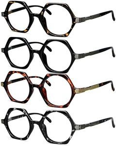 Eyekepper 4 Packing Vintage Design Glasses for Women Reading - Retro Reading Eyeglasses Small Lens Readers Men