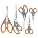 Asdirne Kitchen Scissors Bundle, Knife-Grade Stainless Steel, TPR Comfortable Handle Kitchen Shears, Include One Poultry Shears and Four Different Sizes of Cooking Scissors, Perfect Kitchen Partner